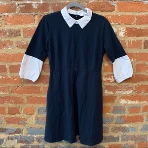 eShakti Navy and White Dress